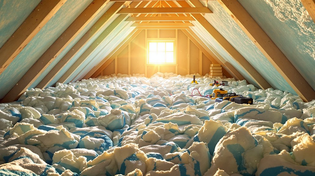 solution d'isolation de grenier inutilisée